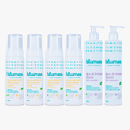 Kit Coração de Mãe Blumee: espumas de banho e águas de limpeza Natural & Vegano
